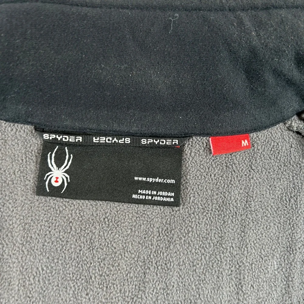 SPYDER‎ Full Zip Textured Fleece Jacket Gray Womens Medium Athletic Outdoor